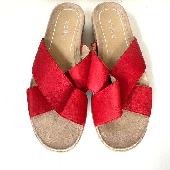 VIONIC Hayden Platform Slides Size 9 Slip On Comfort Sandal Flatform Summer - Picture 5 of 11